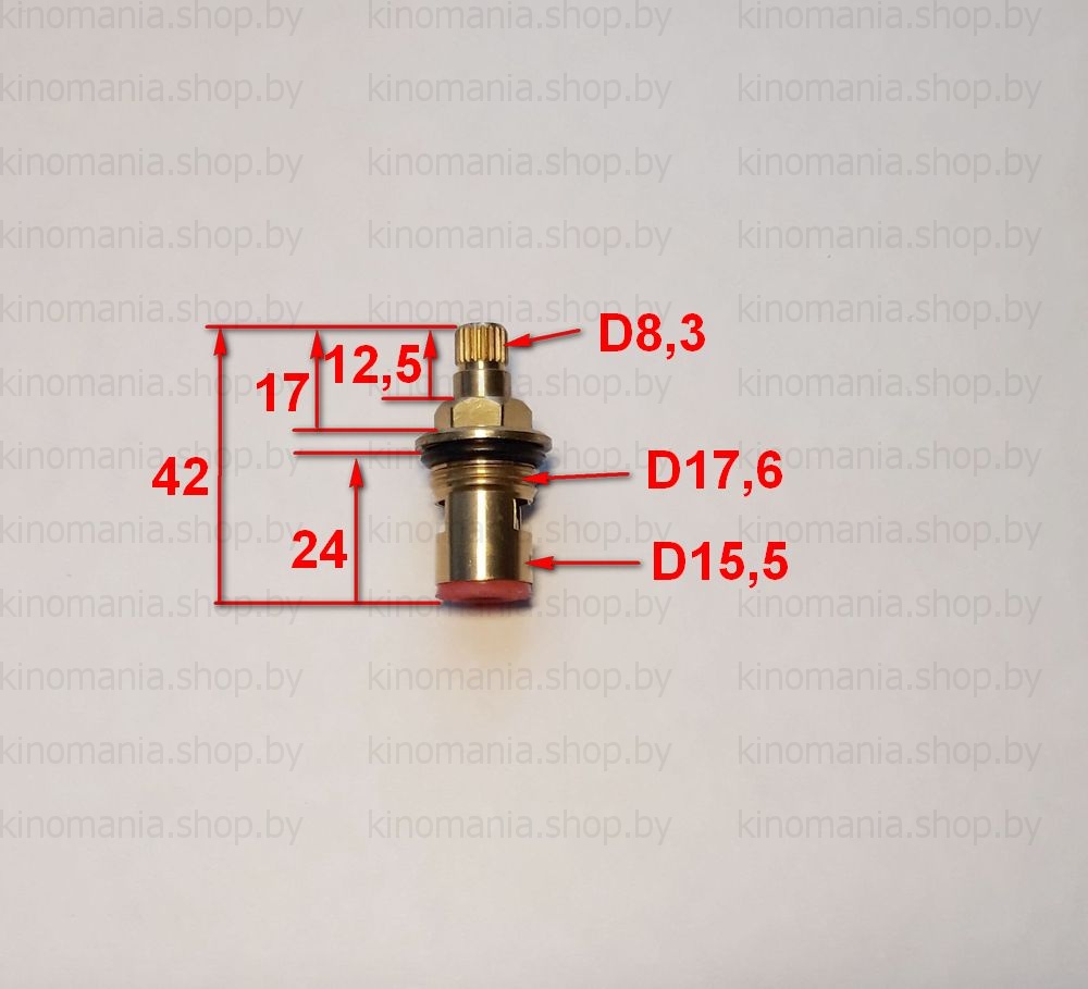 Кран-букса в переключатель для смесителя Ledeme L4155-3 (20 шлиц, d 8.1) - фото2