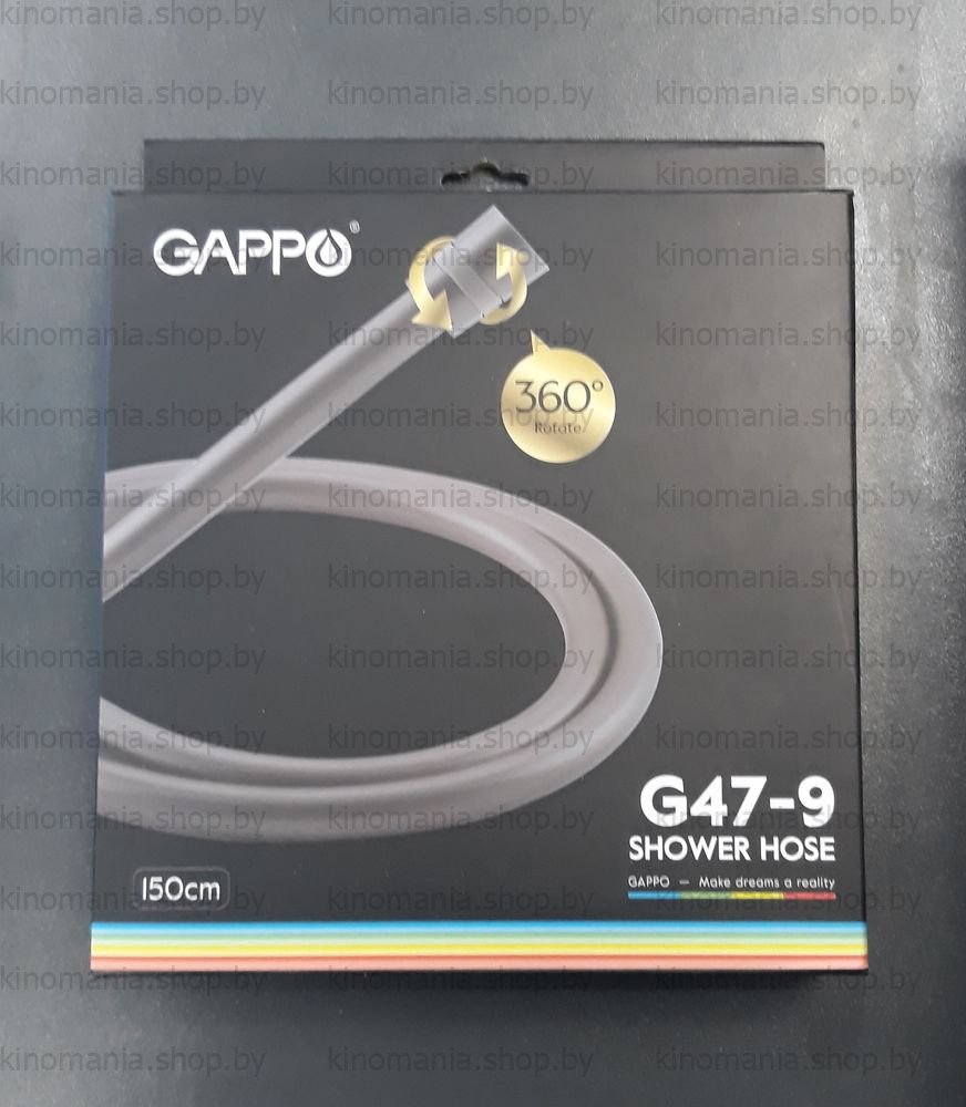 Шланг для душа Gappo G47-9 (G1/2",Imp/Imp,150см,силикон,оружейная сталь,усиленный) фото-3