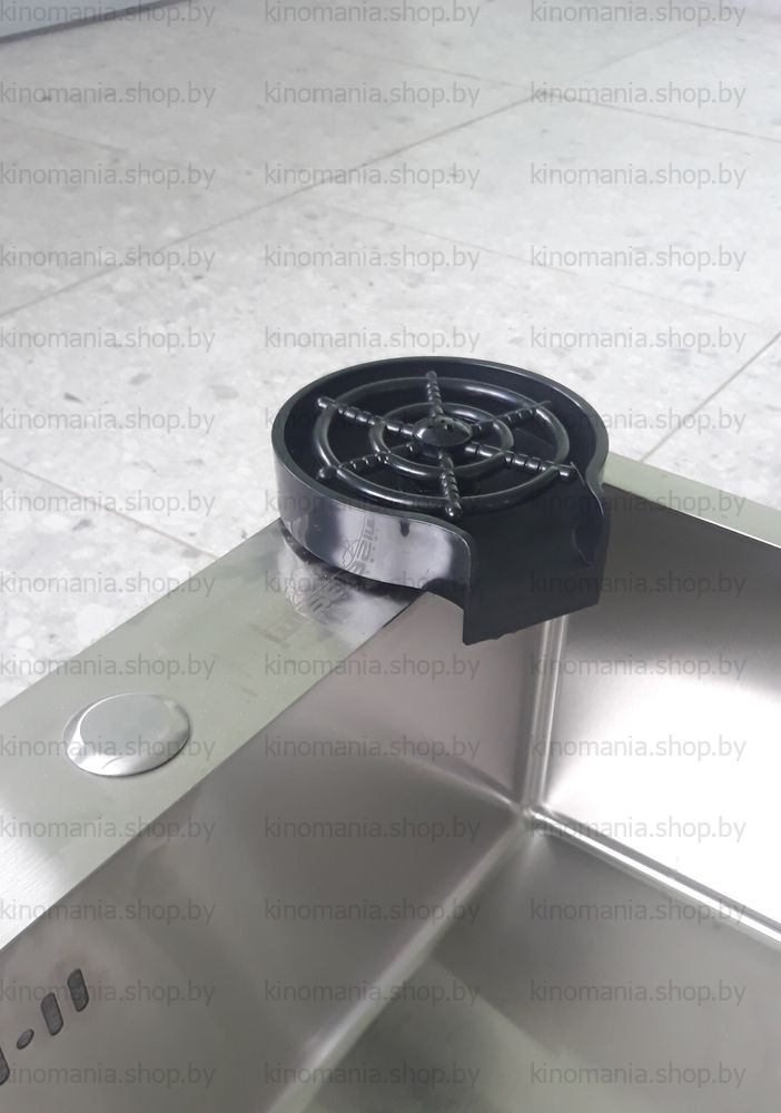 Ринзер-ополаскиватель стаканов на кухонную мойку Vitovt BL-PL (чёрный пластик,пластик) фото-5